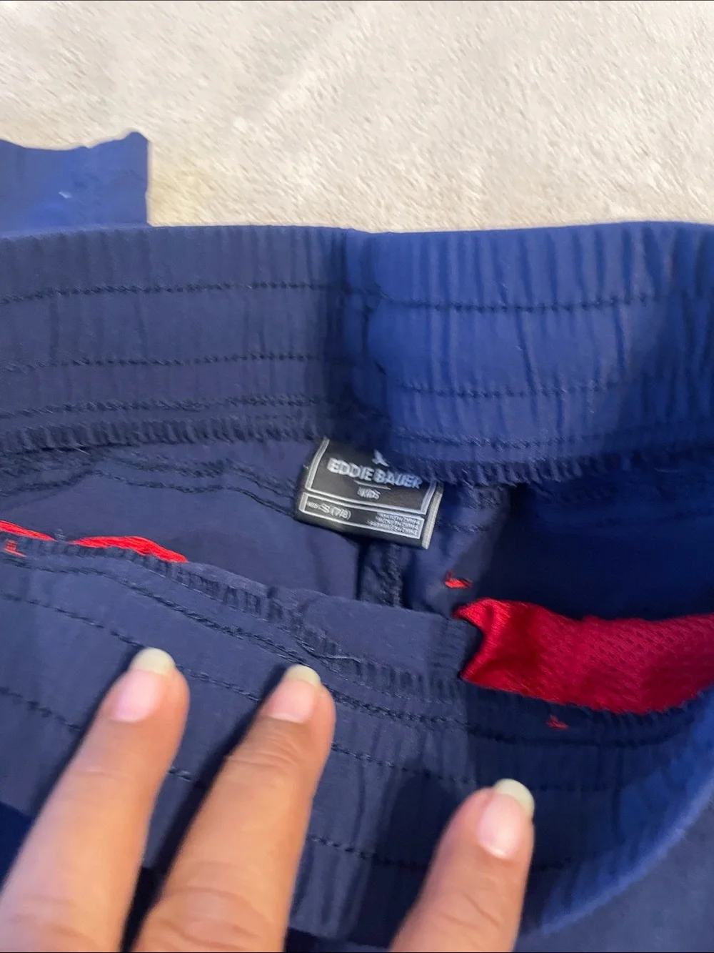 Eddie Bauer Light Blue and Navy Cargo Shorts Pair